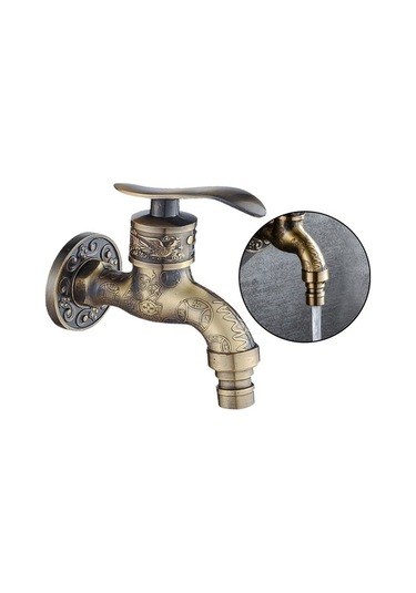 Bosphorusboutique02 Shop Duvara Monte Dekoratif Bahçe Lavabo Bataryası Sarı Renkli Sarı