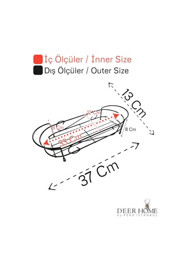 Paslanmaz Siyah Tezgah Üstü Banyo Mutfak Düzenleyici Raf Siyah