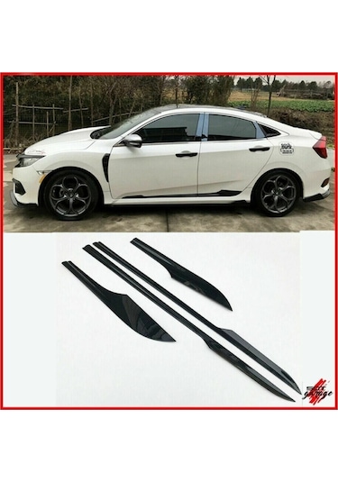 Honda Civic Fc5 Piano Black Yan Kapı Çıtası