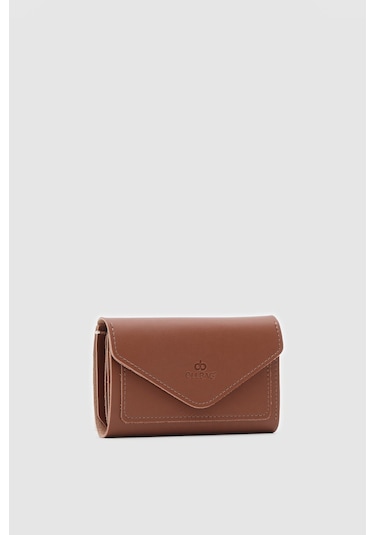 Ollbag Zarf Detaylı Nakit ve Bozuk Para Bölmeli Kadın Cüzdan -  Açık Taba