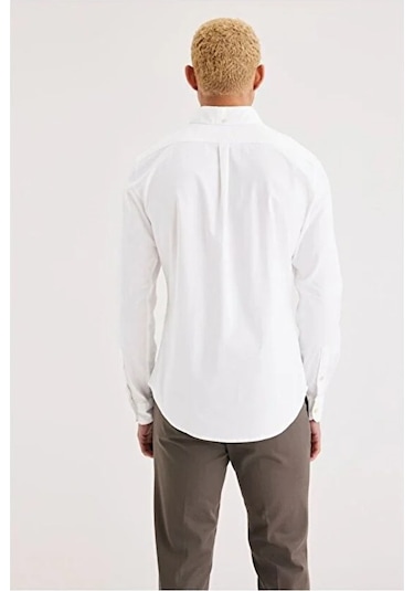 Dockers T3 Oxford Slım Lucent Whıte Erkek Siyah Gömlek - A8816
