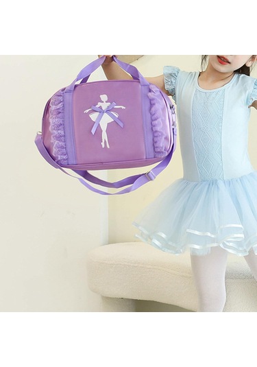 Homyl Bale Dans Çantası Tatlı Tutu Elbise Seyahat Için Çocuk Mor