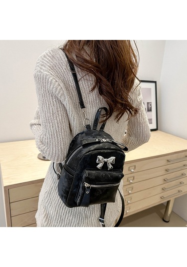 Lyon Kadınsırtçantasıçok Yöyönlü Seyahat Kadınçantası-siyah Siyah