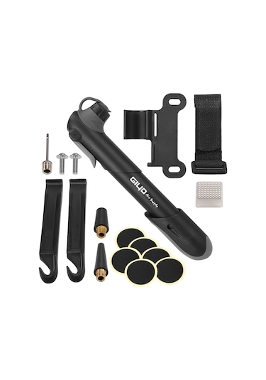 Youmex Mini Bisiklet Pompa Seti - 120 Psı Yüksek Basınçlı, Presta/schrader Valf Uyumlu, Tamir Aletleriyle Patçalar, Sac Rasp, Çıkarıcı Çubuklar