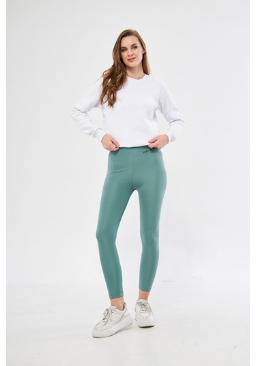 Lesa Wear Yüksek Bel Likralı Toparlayıcı Tayt Çağla Yeşili