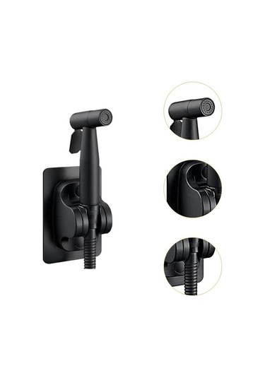 Pazly Suntek El Tipi Bide Sprey Duş Başlığı - Apartman & Otel İçin Siyah Model/ Siyah