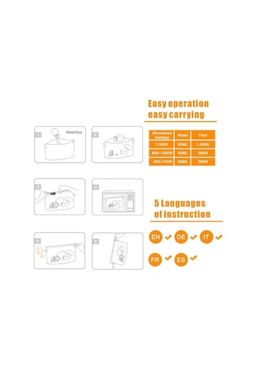 Leezsing Yeniden Kullanılabilir Mikrodalga Sterilizatör Torbaları Buhar Sterilizatör Torbaları Toplam 16 Torba, 320 Kullanım