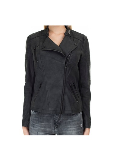 Only Bayan Deri Ceket 15102997- Siyah