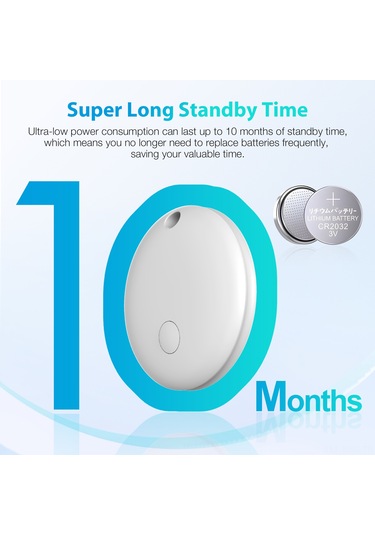 Springsun Mfi Onaylı Bluetooth - 10 Ay Pil Ömrü İle Find My Uygulaması İle Çalışır, Beyaz 2 Adet + 2 Askı + 1 Pil