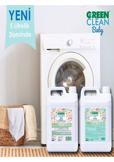U Green Clean Baby Çamaşır Deterjanı Ve Çamaşır Yumuşatıcı 2' Li Set 5 L