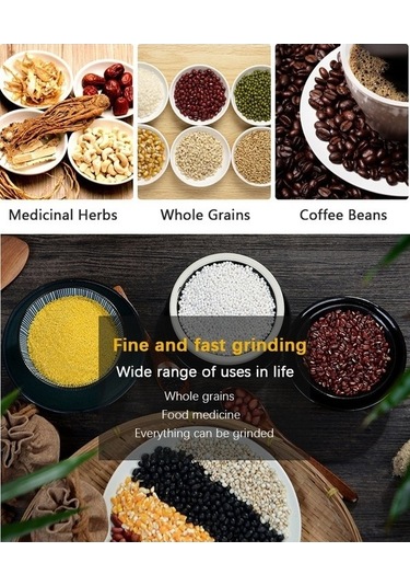 Ulzyvf Elekli Mini Paslanmaz Çelik Baharat Öğütücü 4 Kenarlı Bıçak 150w Kahve Öğütücü Gümüş Gümüş