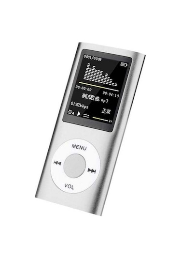 Springsun 32gb Metal Mp3/mp4 Çalar - 1.8" Lcd Ekran, Fm Radyo, Video/mp3 Çalma, Mikrofon, Portatif Müzik Oynatıcı Gümüş