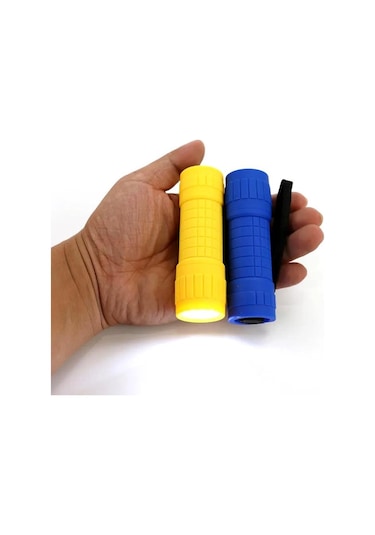 Valkyrie 5 Adet 9 Ledli El Feneri Seti - 5 Farklı Renk - 9 Led Güçlü Işık - Taşıması Kolay Cep Feneri Çok Renkli