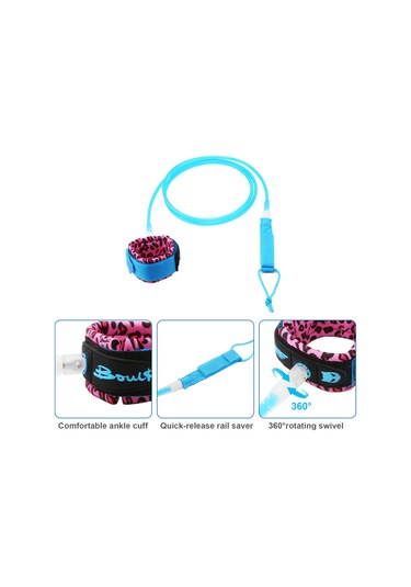 Kosona Yeşil 7mm Tpu Sörf Kordonu Düz Kordon - 6ft Uzunluk, 190g Ağırlık