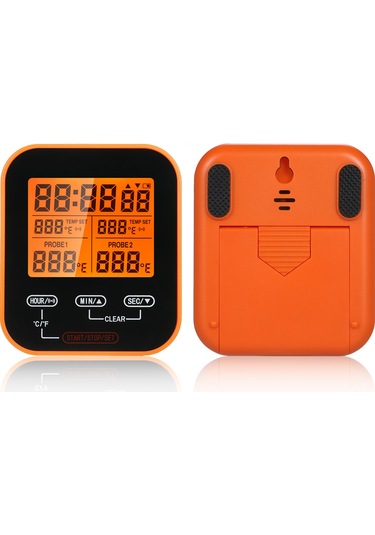 Suofeng Çift Problu Kablosuz Dijital Gıda Termometresi Ve Zamanlayıcı, Izgara Ve Fırın İçin