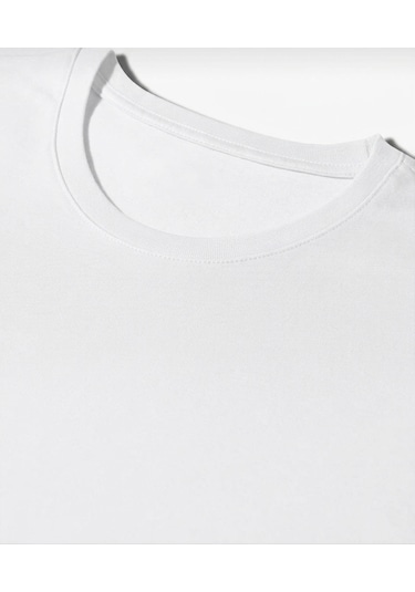 Bürke 2'li Erkek/Unisex Siyah-Beyaz Renk %100 Pamuk Bisiklet Yaka Basic Tişört