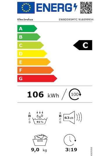 Electrolux EW8D595MTC 800 Serisi Ultracare 9 KG Inverter Wi-fi Kurutma Makinesi