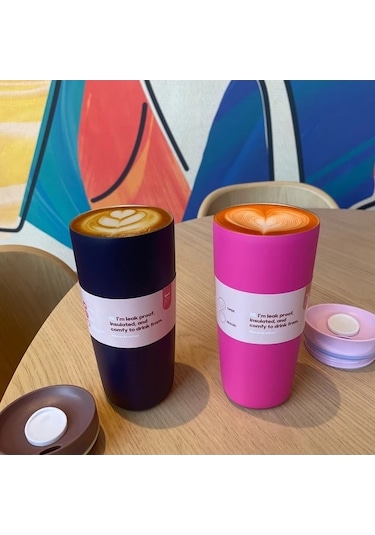 Trendooze Gaojunshop01 600ml Deniz Mavisi Vakumlu Kahve Kupası - Ev/ofis/seyahat Lacivert