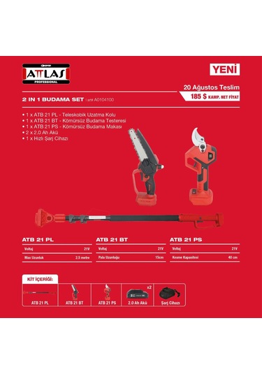 Attlas Atb21 3'lü Bahçe Set A0104100