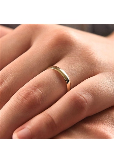 Hakan Güler Kuyumculuk 14 Ayar Altın Düz Bombeli Alyans