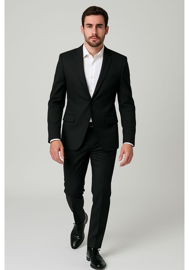 Alfa Erkek Hakiki Deri El Yapımı Siyah Klasik 7 Cm Boy Uzatan Ayakkabı Siyah