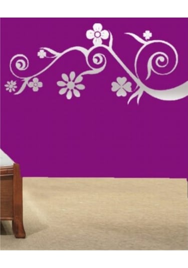 M3 Decorium Çiçek Dal Dekoratif Ayna Gümüş