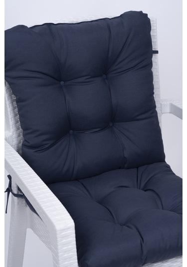 Altınpamuk Neva Pofidik Arkalıklı Özel Dikiş Sandalye Minderi Petrol