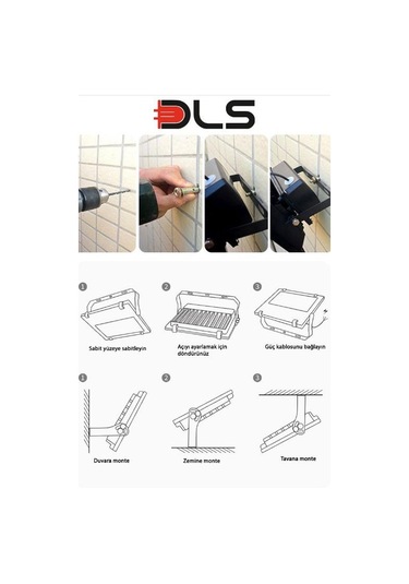 100 Güneş Enerjili Projektör Bahçe Aydınlatma Solar Led Dls
