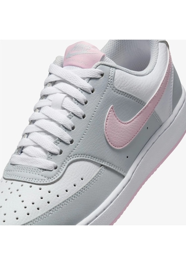 Nike Court Vision Lo Nn Kadın Sneaker Ayakkabı Beyaz Gri Beyaz Gri