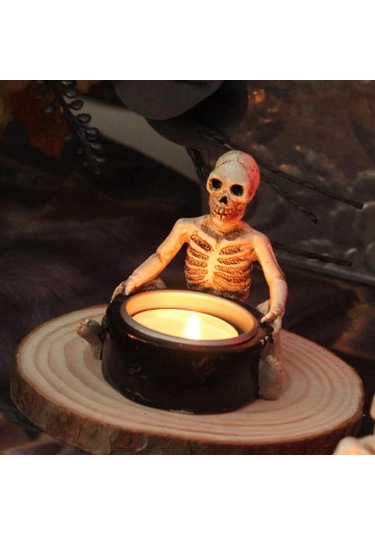 Suntek Cadılar Bayramı Mumluk Pratik 6,8-cm-x-6,6-cm-x-7-cm