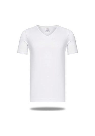 Dodes Star 206 Modal Yarım Kol V-yaka T-shirt Atlet