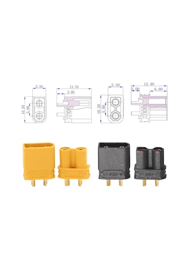 10 Kpl Xt30u Xt30 Liittimet Keltaınen 10 Kpl 10 Kpl Sarı 10pcs-10pcs