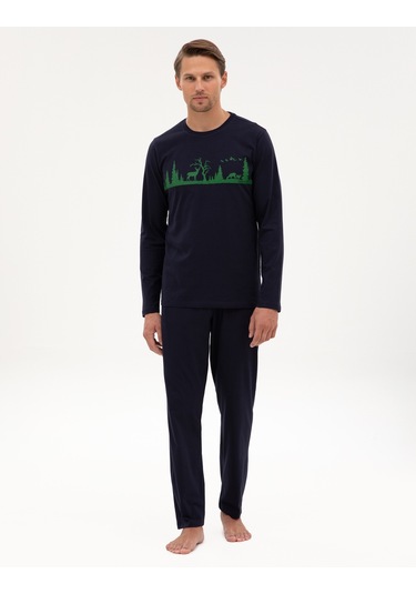 Pierre Cardin Erkek Lacivert Pijama Takım 50322636-200 Lacivert