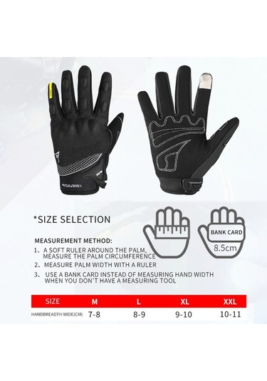 Yingfu Bsddp Rh-a0131 Yeşil Xl Motosiklet Eldiveni: Dayanıklı, Yansıtıcı, Dokunmatik Eldiven, Kolluk Ayarlı