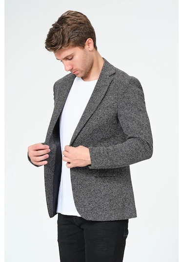 Bonesti Erkek Slim Fit Blazer Ceket Antrasit
