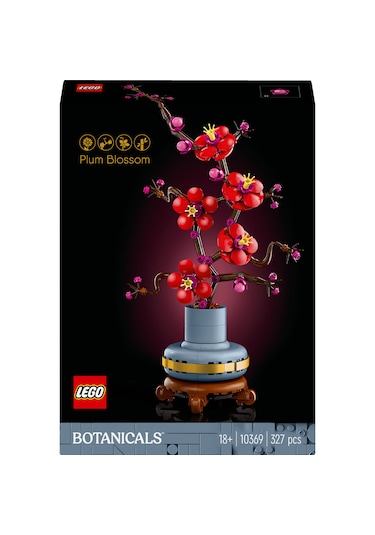LEGO® Botanicals Erik Çiçeği 10369 – Yetişkinler için Pastel Mavi Saksi İçeren Dekoratif Çiçek Modeli Yapim Seti (327 Parça)