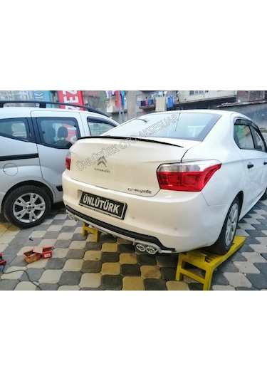 OtoÇizgi Citroen C-Elysee Bagaj Üstü Spoiler Piano Black-Parlak Beyaz OtoÇizgi
