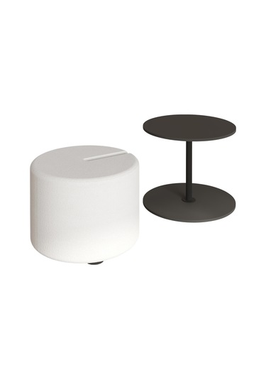 Vexana Puflu Yan Sehpa Saklanabilir Puflu Servis Sehpası Antrasit