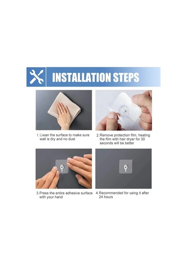 10 Adet Çivi Duvar Kancası Vida İz Bırakmayan Çıkartmalar Delme Gerektirmeyen Yapıştırıcı Duvar Askıları Mutfak Banyo Vida Kancası Askı Beyaz