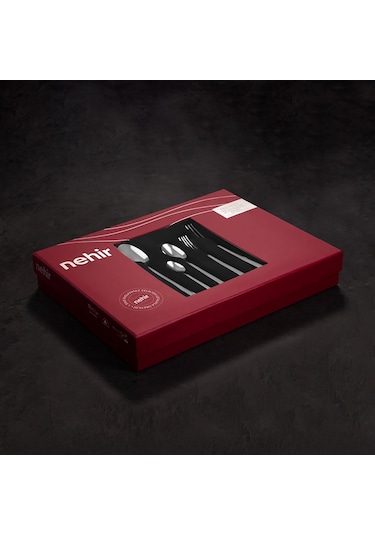 Nehir Marbella Sade 6 Kişilik 36 Parça Çatal Kaşık Bıçak Takımı GÜmüş