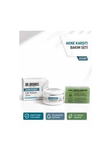 Dr. Bronos Anti Akne Cilt Bakım Kremi 150 ML + Anti Akne Sabunu