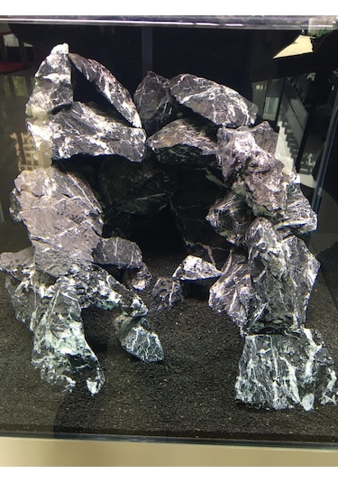 10 KG Gnays Kaya Black Angel Rock Doğal Dekoratif Siyah