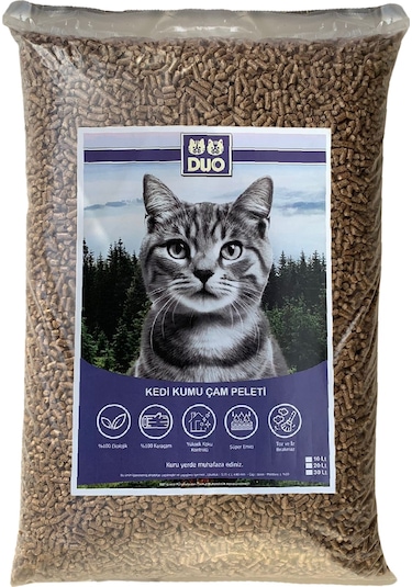 Duo Kedi Kumu Karaçam Peleti 30 L