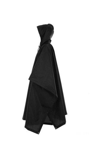 Qingmipy Siyah Dış Mekan Yağmurluk - Çadır Battaniye, Piknik Minderi, Güneş Barırı - Kamp, Dağcılık, Piknik İçin 210t Poliester 220x145cm Siyah