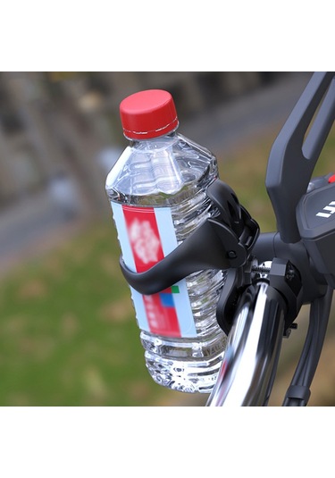 Abs Şişe Tutucu Taşınabilir Sürme Su Bardağı Tutucu Braketi İle Montaj - Siyah