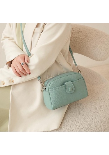 Pembe Küçük Çanta Kadın Moda Messenger Çanta Basit Küçük Kare Çanta Çok Yönlü Omuz Çantası Moda Pembe