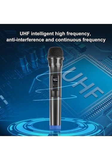 Diğer Puluz Pu628b Led Ekranlı, Pille Çalışan Mikrofonlu Uhf Kablosuz Dinamik Mikrofon - Siyah 681400373a