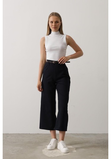 Ge Ticaret Kemer Pens Detaylı Pantolon - Lacivert Lacivert