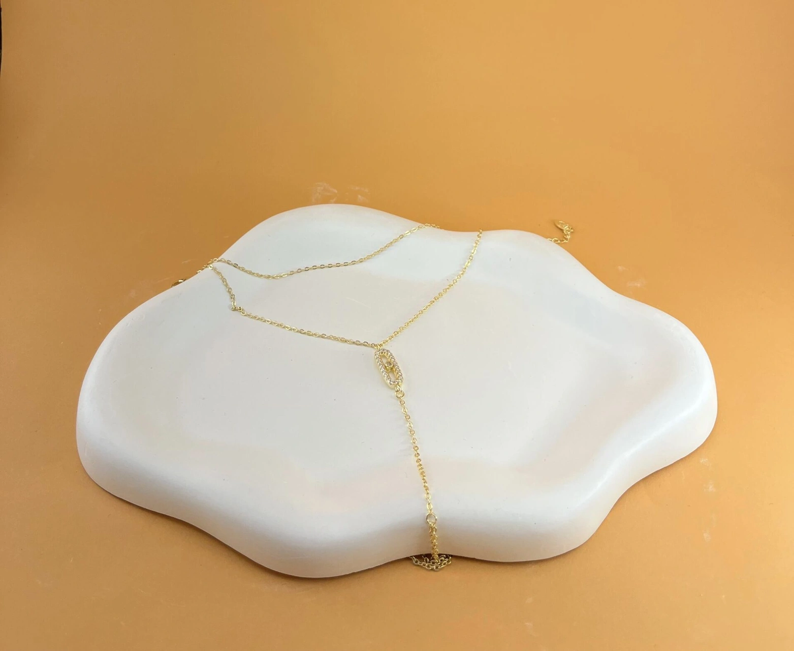 Altın Renkli Taşlı Oval Şahmeran Çok Renkli