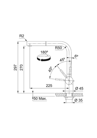 Franke Atlas Neo Doccia Spiralli Gold Armatür
